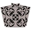5" X 5" Black And White Orchid Peel And Stick Removable Tiles