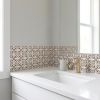 4" X 4" Charcoal And White Mosaic Peel And Stick Removable Tiles