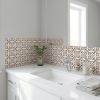 5" X 5" Charcoal And White Mosaic Peel And Stick Removable Tiles