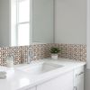 6" X 6" Charcoal And White Mosaic Peel And Stick Removable Tiles