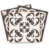 8" x 8" Brown And White Vinyl Peel And Stick Removable Tiles