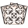 8" x 8" Brown And White Vinyl Peel And Stick Removable Tiles