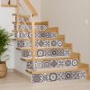 4" X 4" Light Brown And White Mosaic Peel And Stick Removable Tiles