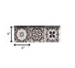 6" X 6" Light Brown And White Mosaic Peel And Stick Removable Tiles