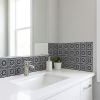 4" X 4" Black White And Tan Peel And Stick Removable Tiles