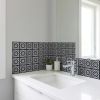 6" X 6" Black White And Tan Peel And Stick Removable Tiles