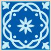 6" X 6" Dark And Light Blue Mosaic Peel And Stick Removable Tiles
