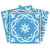 5" X 5" Ocean Blue Mosaic Peel And Stick Removable Tiles