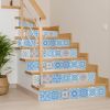 5" X 5" Ocean Blue Mosaic Peel And Stick Removable Tiles