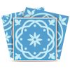 5" X 5" Ocean Blue Mosaic Peel And Stick Removable Tiles