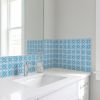5" X 5" Ocean Blue Mosaic Peel And Stick Removable Tiles