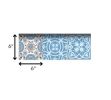 6" X 6" Ocean Blue Mosaic Peel And Stick Removable Tiles