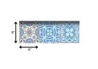 8" x 8" Light Blue Vinyl Peel And Stick Removable Tiles