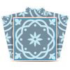 5" X 5" Baby Blue And Peach Mosaic Peel And Stick Removable Tiles