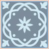 5" X 5" Baby Blue And Peach Mosaic Peel And Stick Removable Tiles
