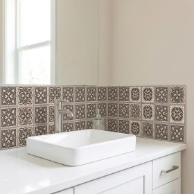 4" X 4" Espresso Brown Mosaic Peel And Stick Removable Tiles