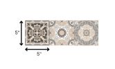 5" X 5" Espresso Brown Mosaic Peel And Stick Removable Tiles
