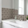 5" X 5" Espresso Brown Mosaic Peel And Stick Removable Tiles