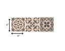 6" X 6" Espresso Brown Mosaic Peel And Stick Removable Tiles
