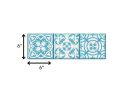 6" X 6" Sky Blue Mosaic Peel And Stick Removable Tiles