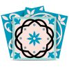 6" X 6" Sky Blue Mosaic Peel And Stick Removable Tiles
