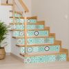 5" X 5" Aquamarine Mosaic Peel And Stick Removable Tiles