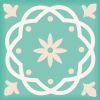 5" X 5" Aquamarine Mosaic Peel And Stick Removable Tiles