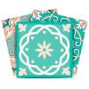 5" X 5" Aquamarine Mosaic Peel And Stick Removable Tiles