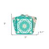 5" X 5" Aquamarine Mosaic Peel And Stick Removable Tiles