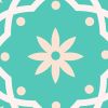 5" X 5" Aquamarine Mosaic Peel And Stick Removable Tiles