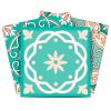 7" x 7" Mint Green Vinyl Peel And Stick Removable Tiles
