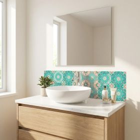 8" x 8" Mint Green Vinyl Peel And Stick Removable Tiles