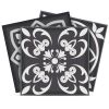 5" X 5" Shades Of Black Mosaic Peel And Stick Removable Tiles