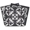 5" X 5" Shades Of Black Mosaic Peel And Stick Removable Tiles