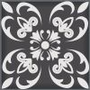 7" x 7" Black Gray And White Vinyl Peel And Stick Removable Tiles