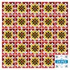7" x 7" Red And White Vinyl Peel And Stick Removable Tiles