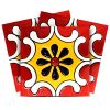 7" x 7" Red And White Vinyl Peel And Stick Removable Tiles
