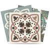 5" X 5" Vintage Sage Mosaic Peel And Stick Removable Tiles