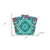7" x 7" Turquoise Vinyl Peel And Stick Removable Tiles
