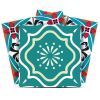 7" x 7" Turquoise Vinyl Peel And Stick Removable Tiles