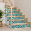 8" x 8" Turquoise Vinyl Peel And Stick Removable Tiles