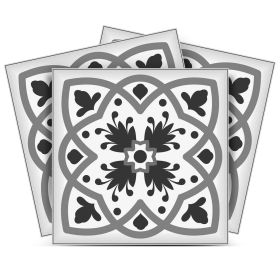 8" x 8" Charcoal Vinyl Peel And Stick Removable Tiles