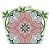 5" X 5" Vintage Green And Taupe Mosaic Peel And Stick Removable Tiles
