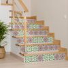 6" X 6" Vintage Green And Taupe Mosaic Peel And Stick Removable Tiles