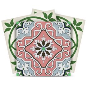 8" x 8" Green Vinyl Peel And Stick Removable Tiles