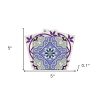 5" X 5" Vintage Purple And Taupe Mosaic Peel And Stick Removable Tiles