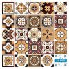 4" X 4" Shades Of Brown Mosaic Peel And Stick Removable Tiles