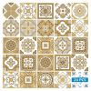 7" x 7" Brown And White Vinyl Peel And Stick Removable Tiles