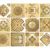 4" X 4" Vintage Beige And White Peel And Stick Removable Tiles
