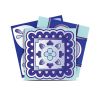 5" X 5" Vintage Turq Blue And White Peel And Stick Removable Tiles